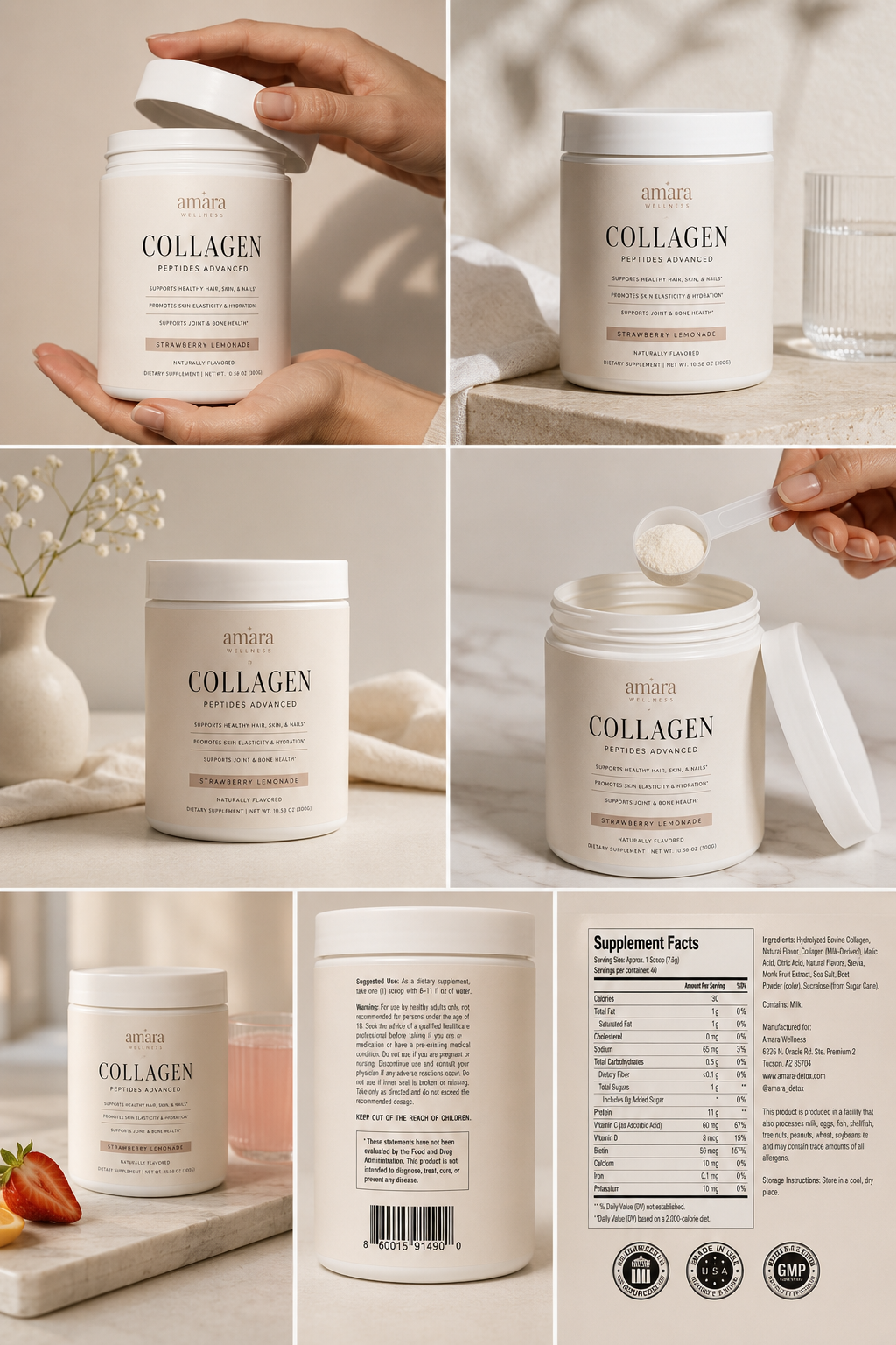 Collagen Peptides Advanced – Fresa Limonada